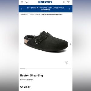 BIRKENSTOCK Black Boston Clogs